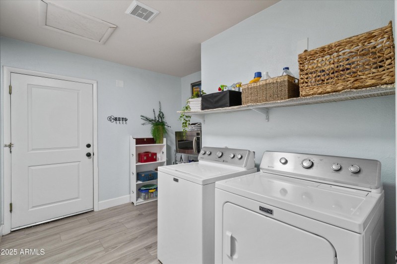 Big indoor laundry room