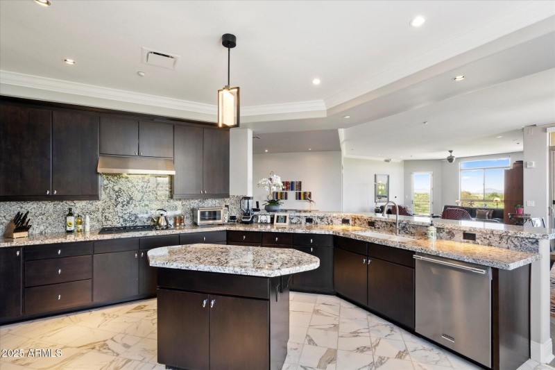 Kitchen with island