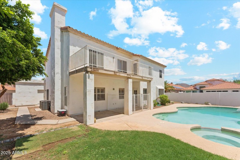 Backyard with pool