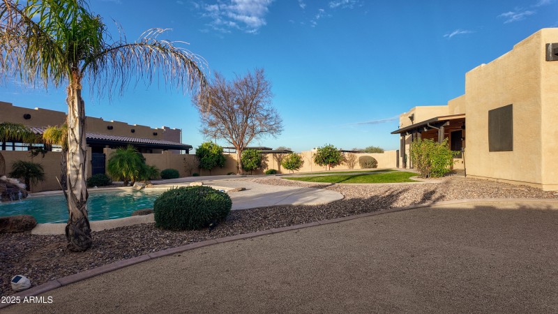 East side backyard Blue Sky