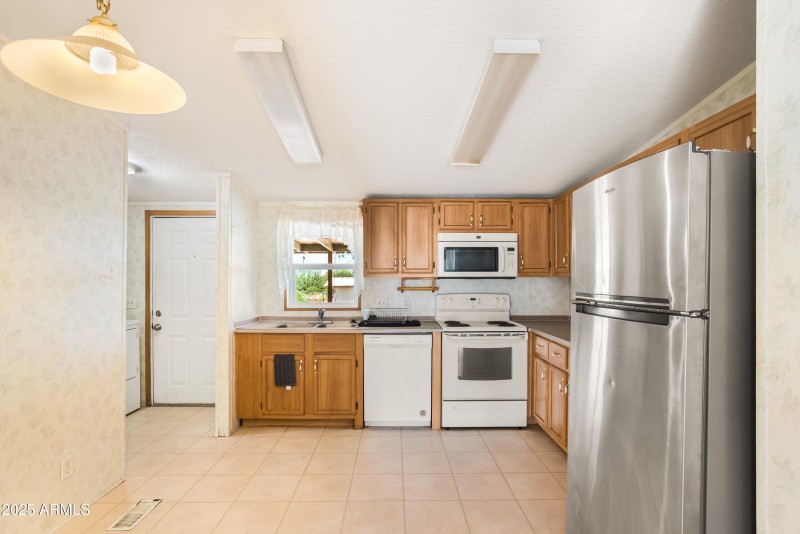 Kitchen, back door to deck