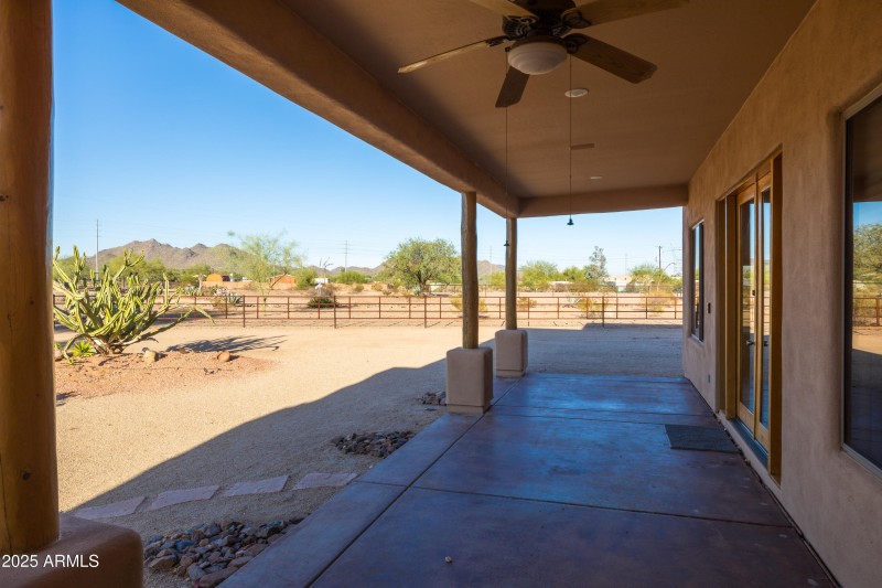 Large back patio