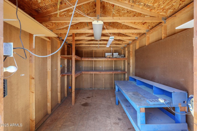 Storage Shed with electricity