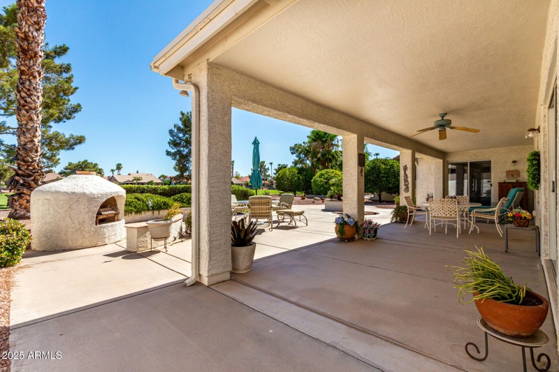 North-Facing Covered Patio