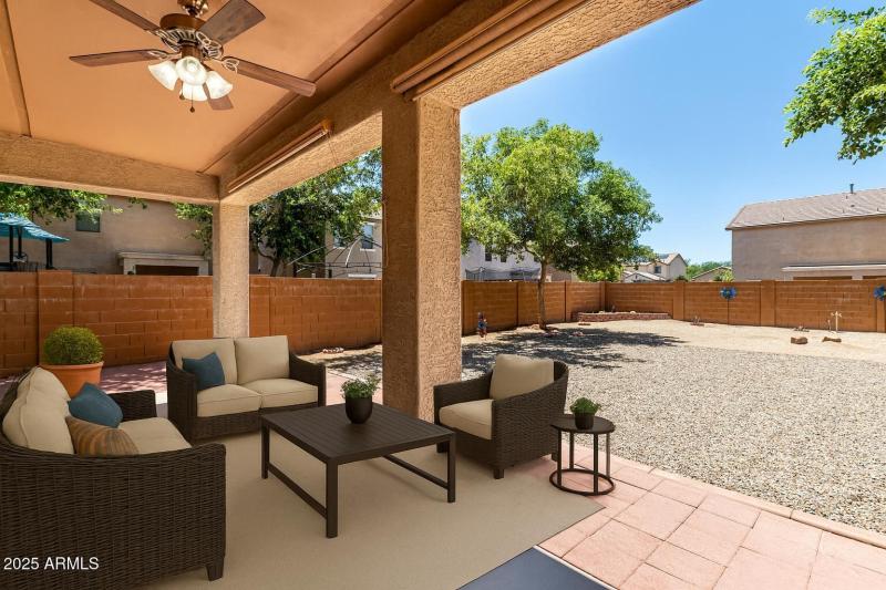 Virtually Staged Covered Patio