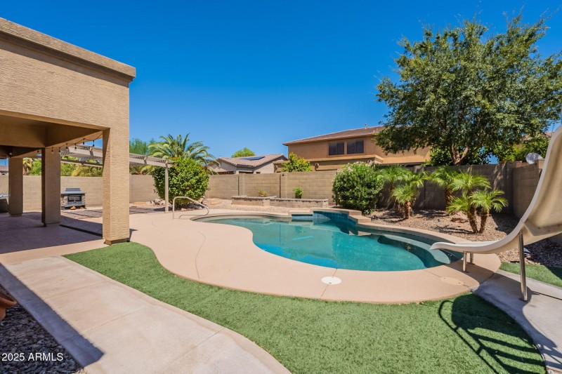 Pool with slide