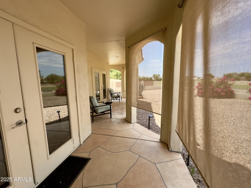 patio and doors to LR and B2