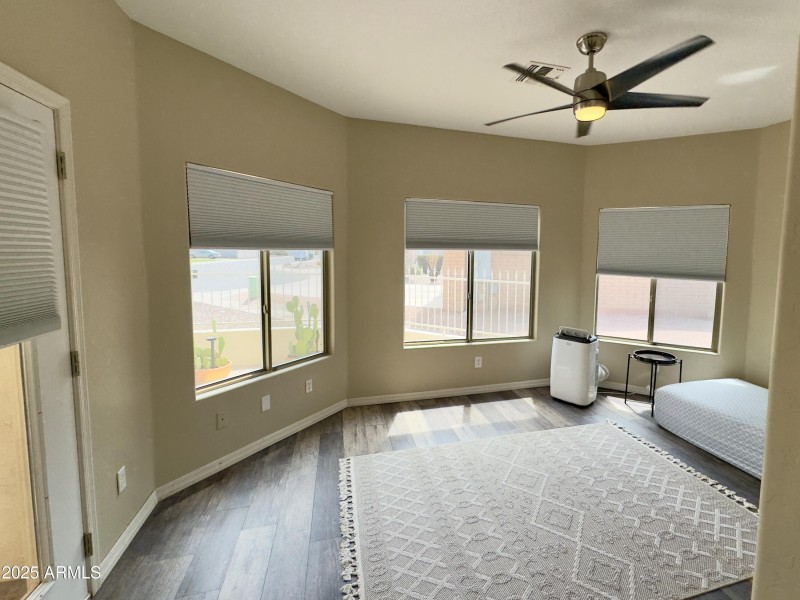 New ceiling fan and flooring