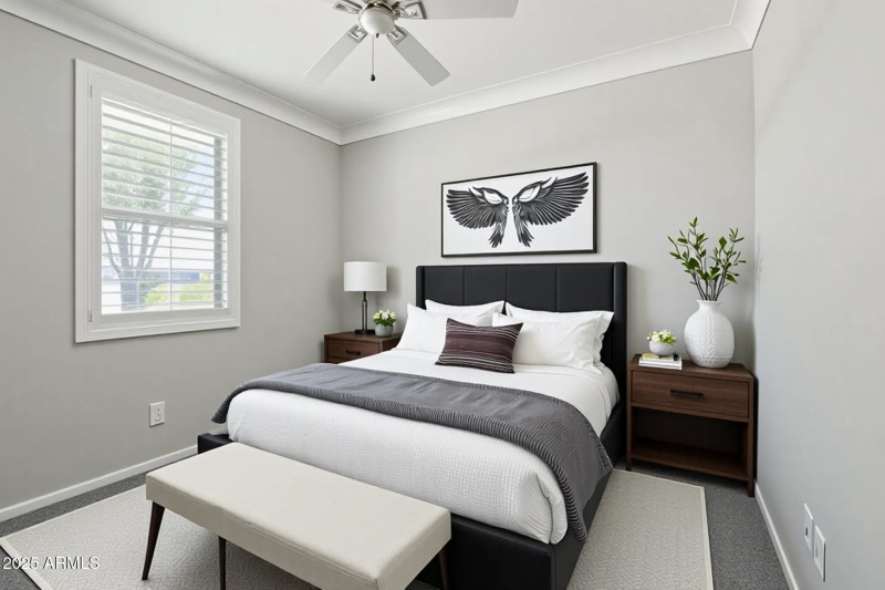 Virtually Staged Bedroom 4
