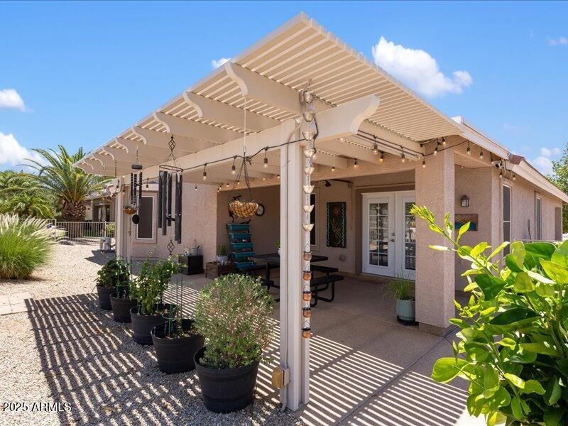 Covered patios extended with lights!