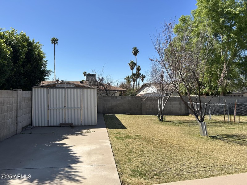 15602 storage and slab back yard