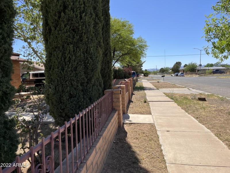 fenced yard