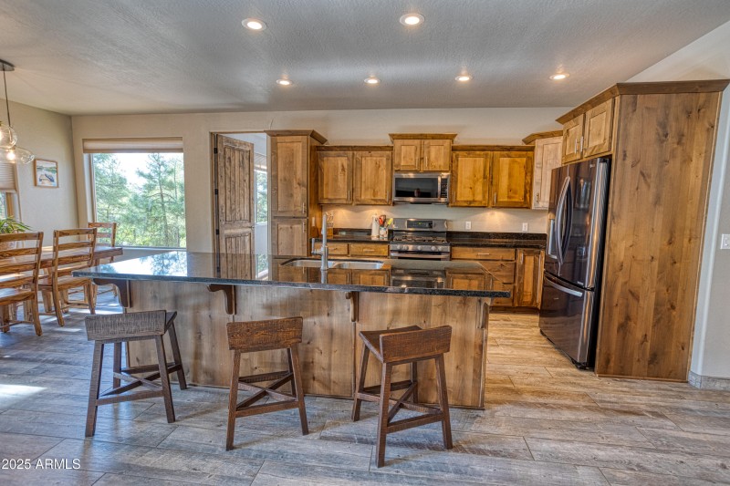 Kitchen open to a beautiful vista
