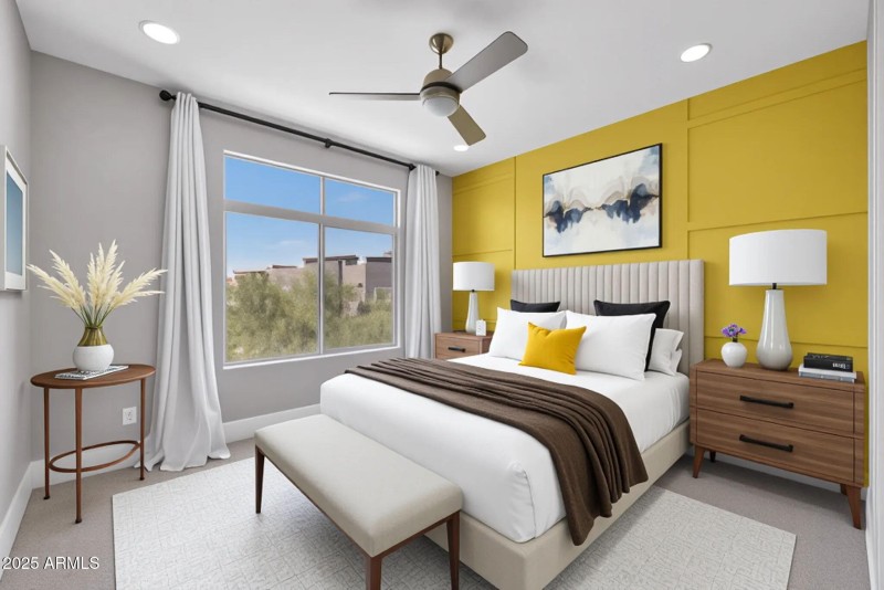 3rd Bedroom staged