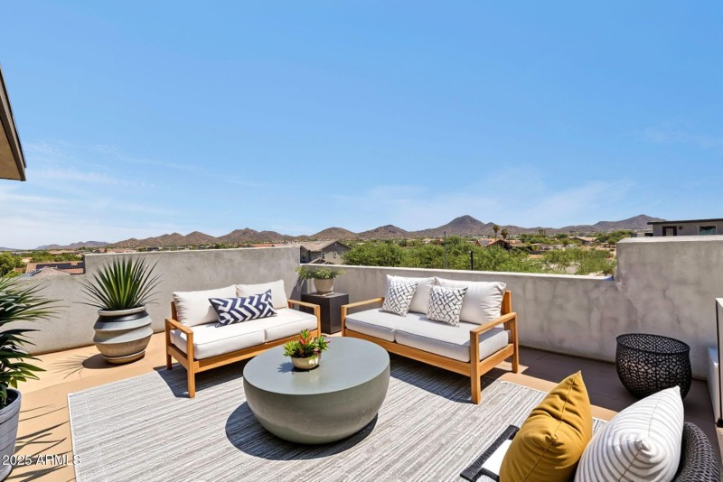 Rooftop patio - staged