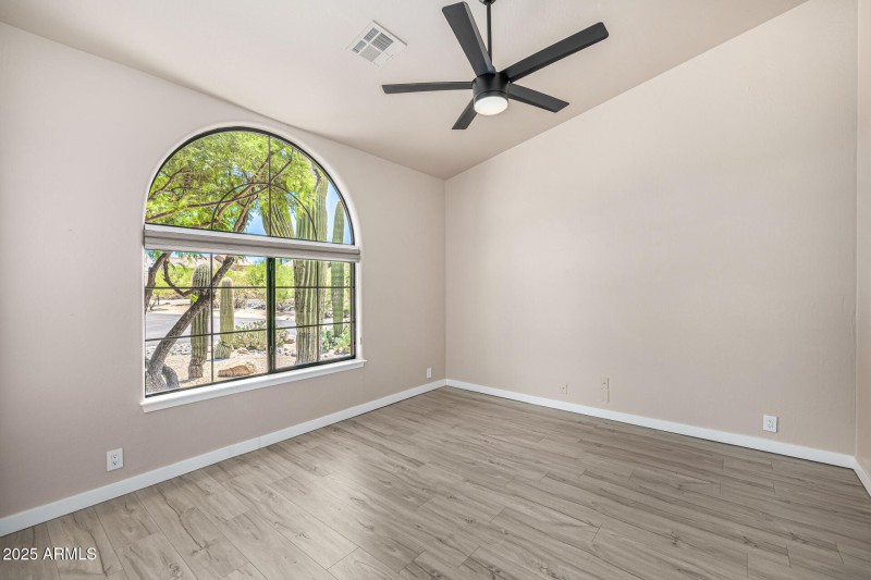 Bedroom with Desert Window View