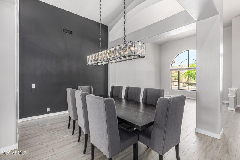 Designer Dining with Accent Wall