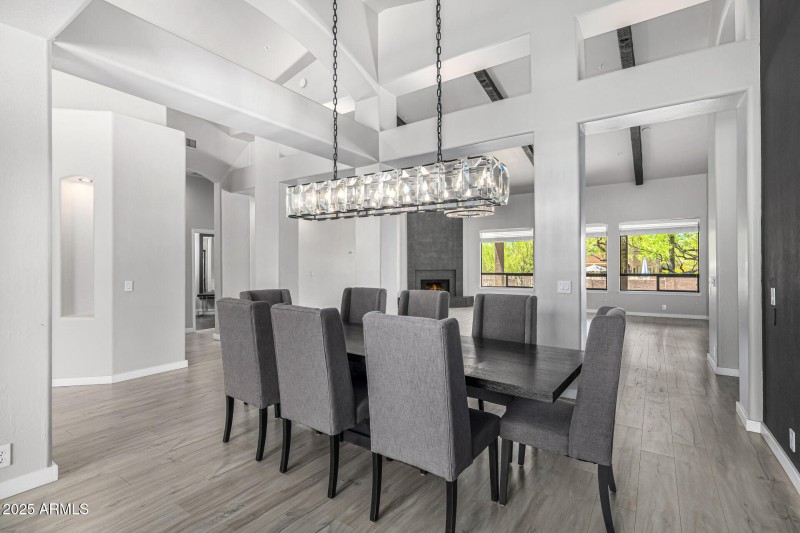 Formal Dining with High Ceilings