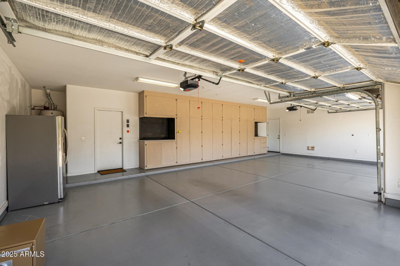 Oversized Garage with Storage Wall