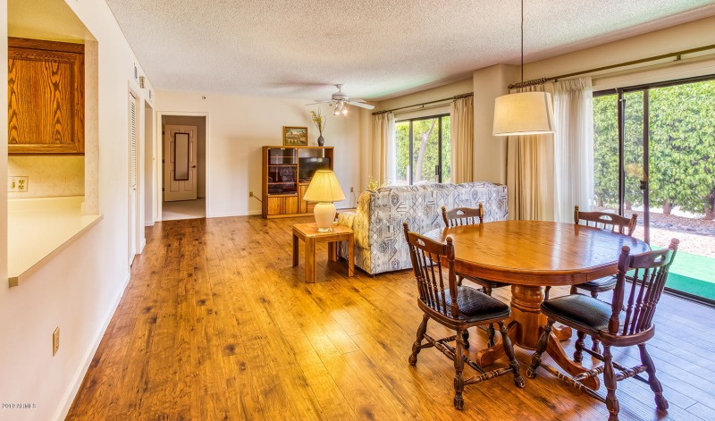 Living room and dining
