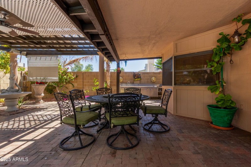 covered patio backyard