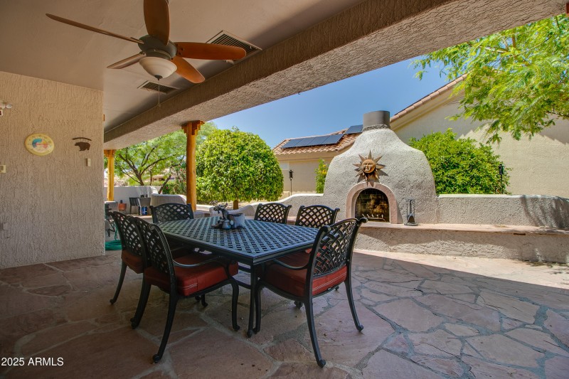 Comfortable Cool Covered Back Patio