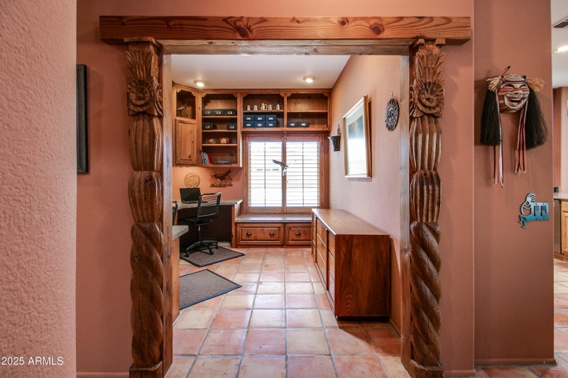 Custom Trim Around Entrance to Den