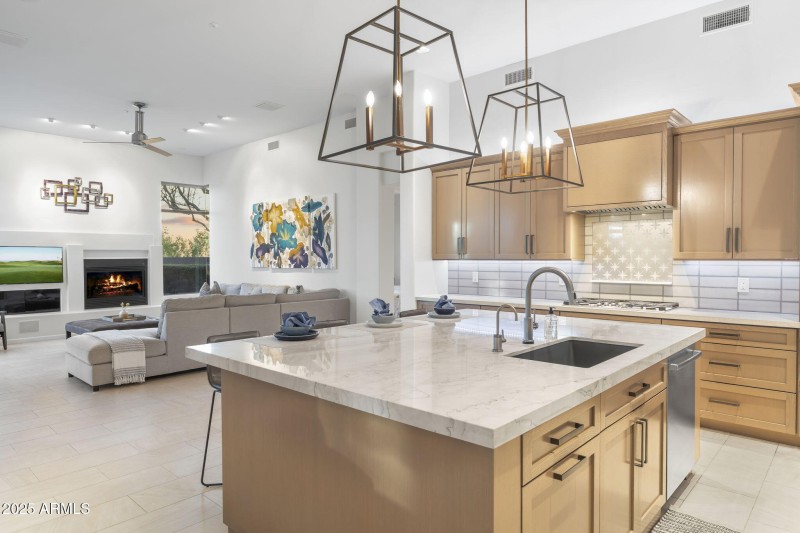 Kitchen Open to Family Room
