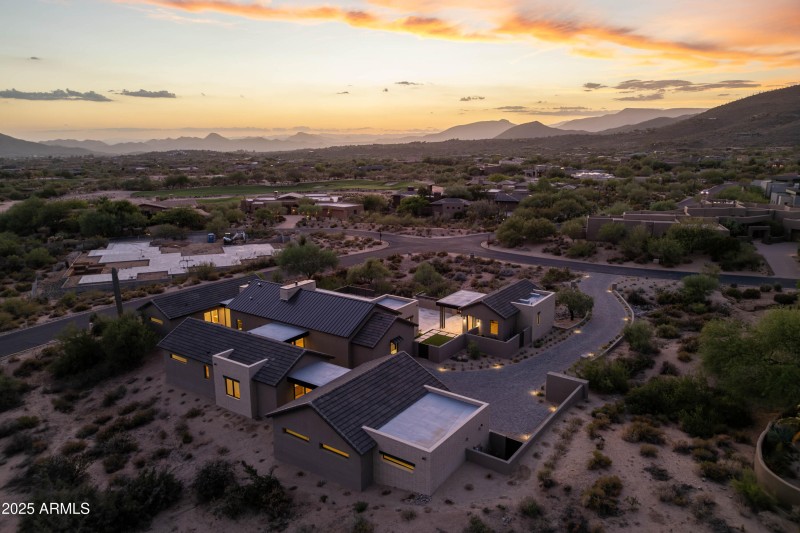 Sunset aerial