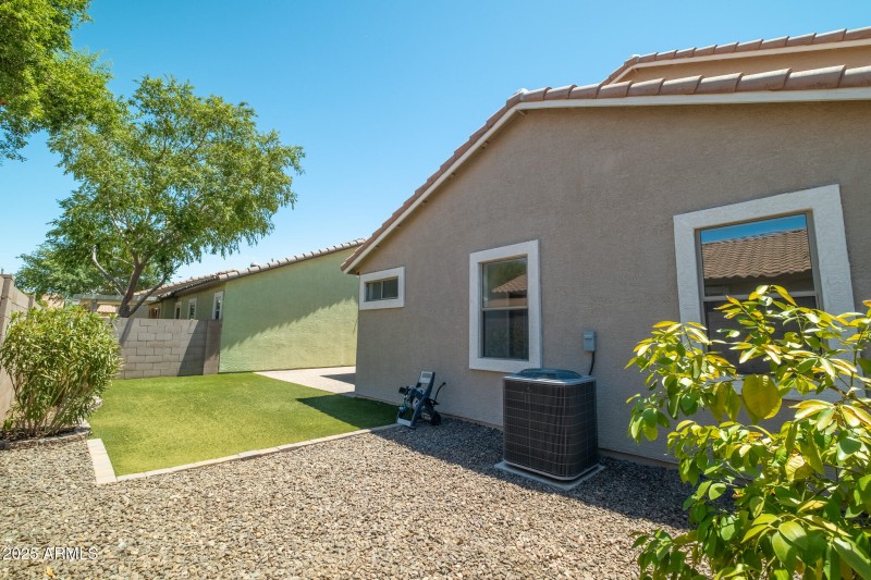 Backyard side view