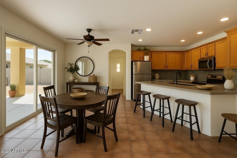 kitchen staged partially updated