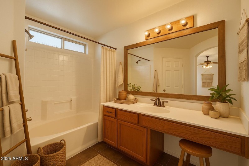 bath staged