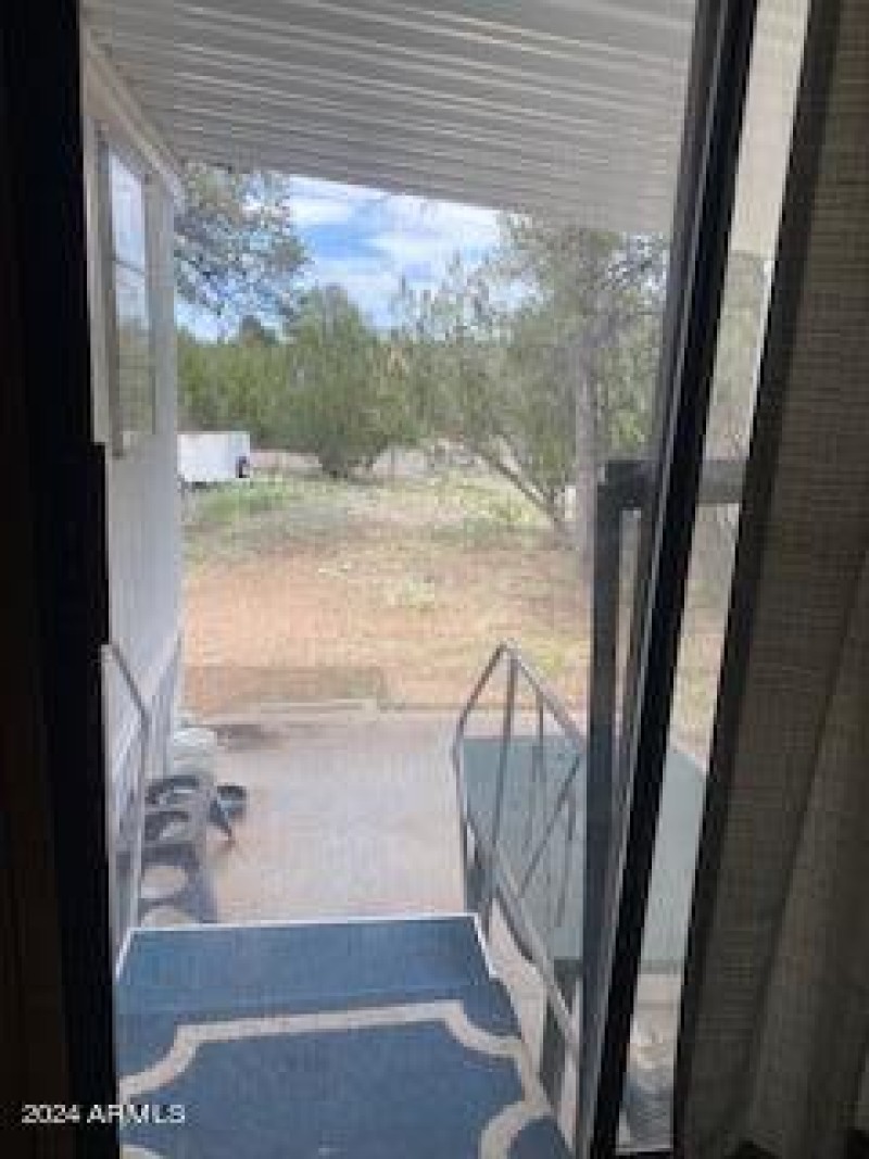 Out the front door