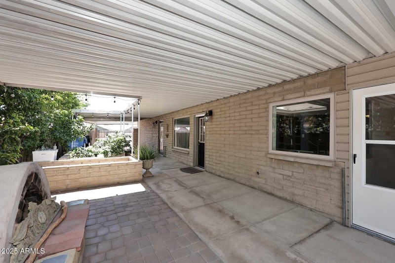 Right Side Covered Patio