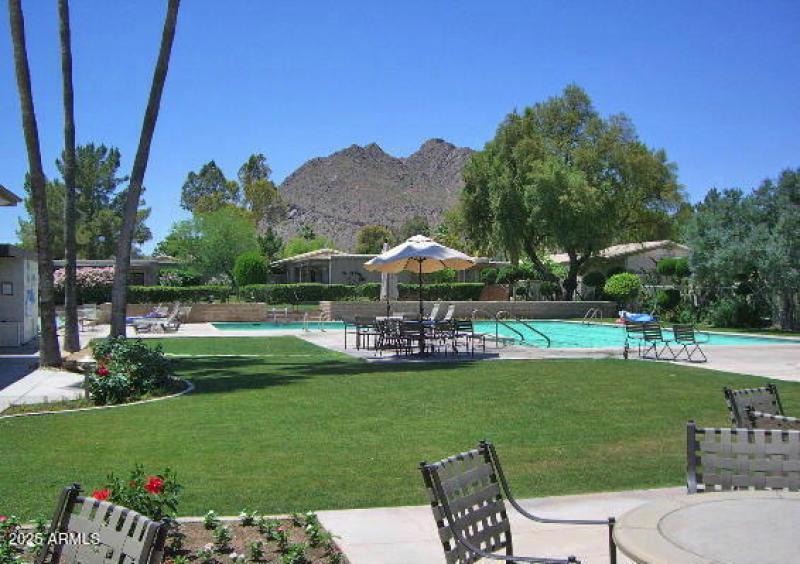 Pool with View of Camelback Mountain