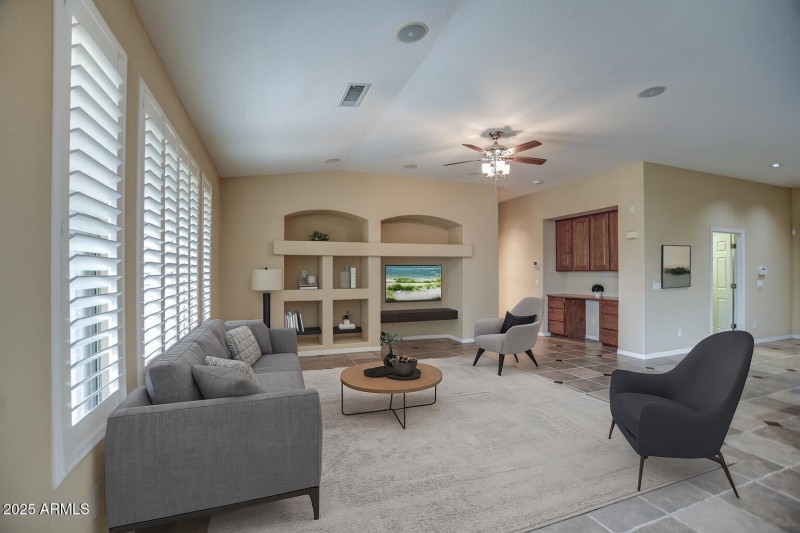 Living room - virtually staged