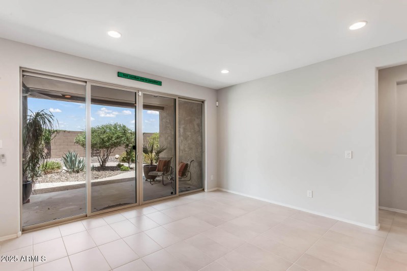 Dining room and slider