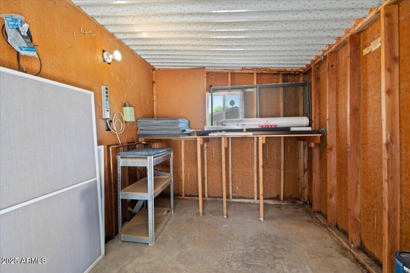 Inside Shed