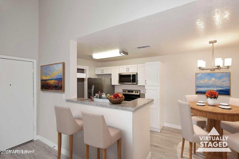 Kitchen staged