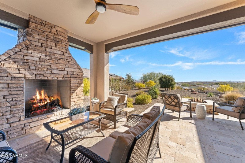 outdoor fireplace