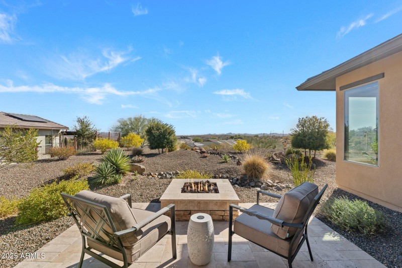 built in fire pit