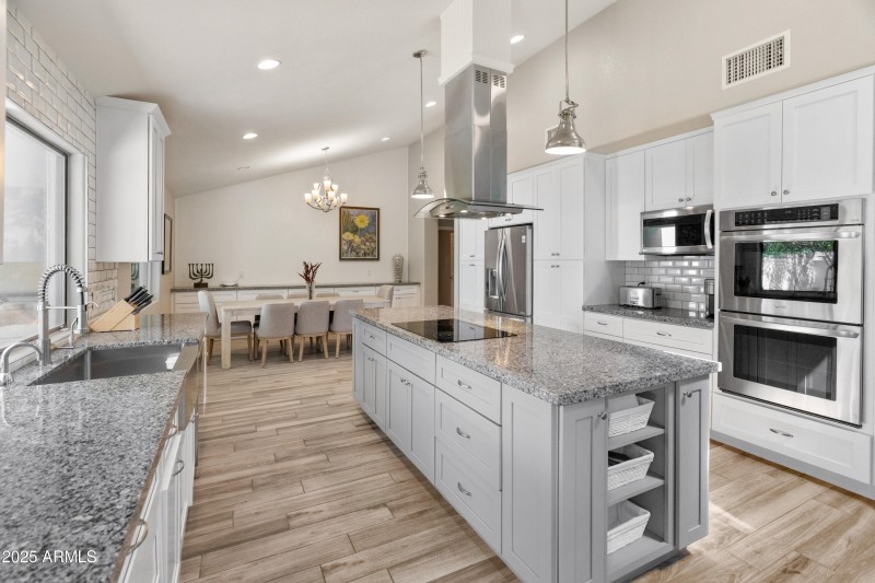 Island with cooktop