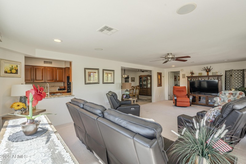 Large screen tv room