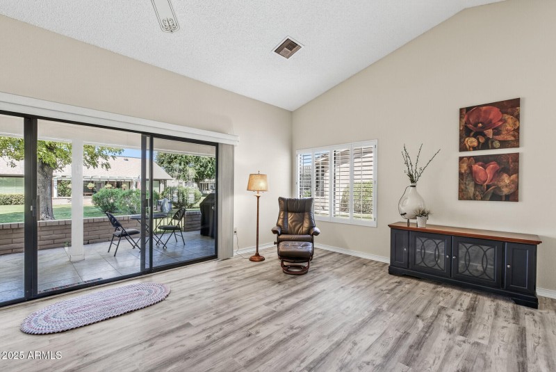 Living Room towards Covered Patio