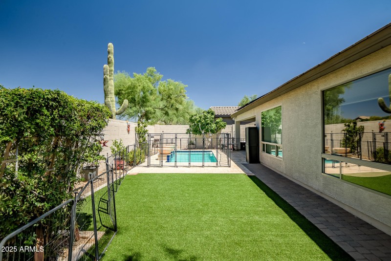 Spacious backyard