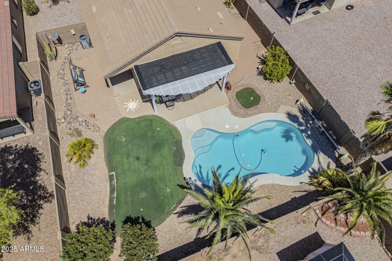 Aerial back yard