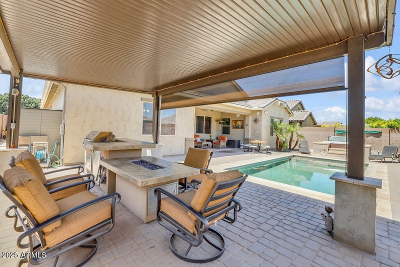 Pergola Covered BBQ