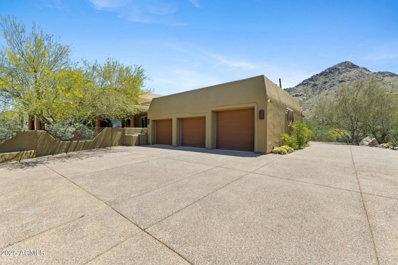 Garage and driveway