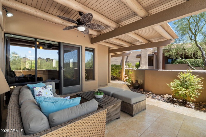 expansive covered patio