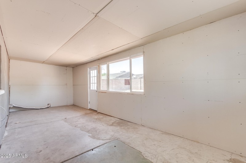 Enclosed patio view